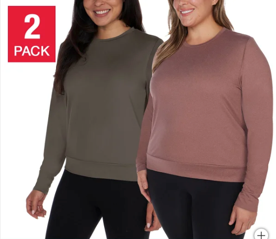 Lukka Lux Ladies' Long Sleeve Active Top, 2-pack