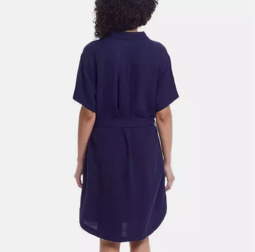 New! Women Weatherproof Vintage Button Down Gauze Texture Dress! (1748767)
