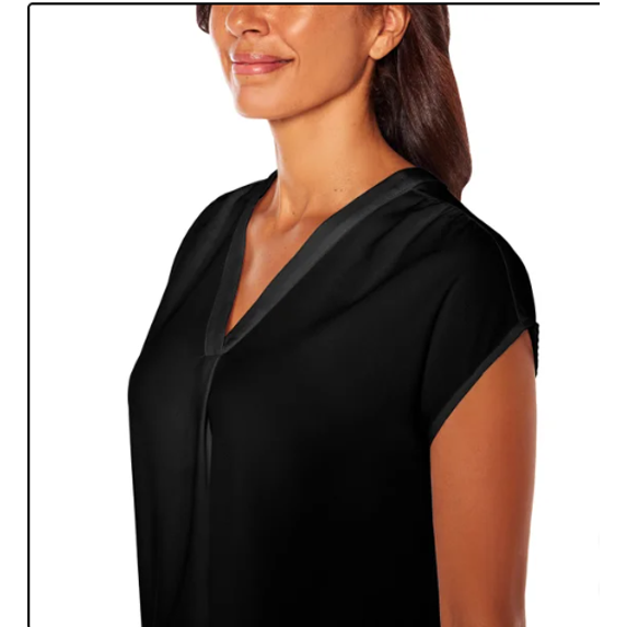 Banana Republic Ladies' Short Sleeve V-Neck Blouse 1685714 X-SMALL