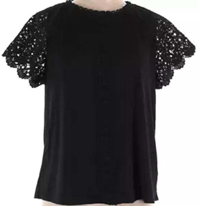 Cable & Gauge Ladies' Lace Trim Top (1775614)