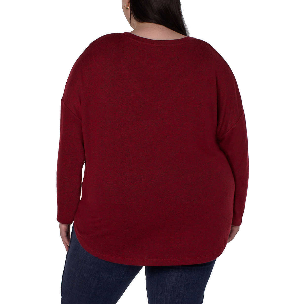 Well Worn Women S Ultra Soft V-neck Lightweight Knit Sweater Relaxed Fit Top (1536878)