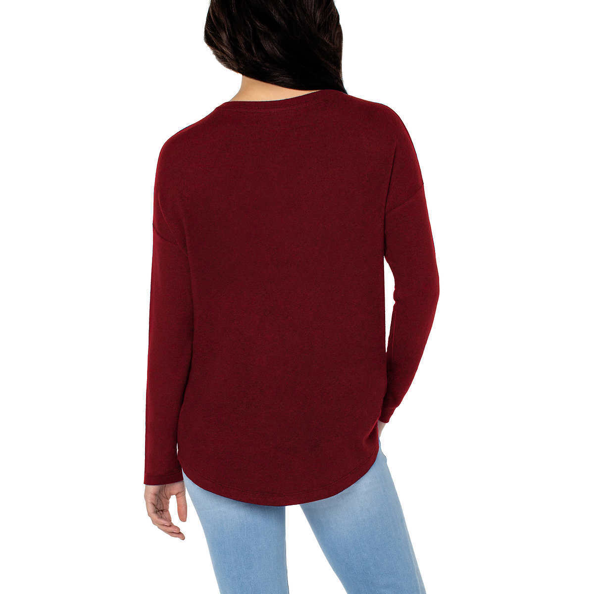 Well Worn Women S Ultra Soft V-neck Lightweight Knit Sweater Relaxed Fit Top (1536878)