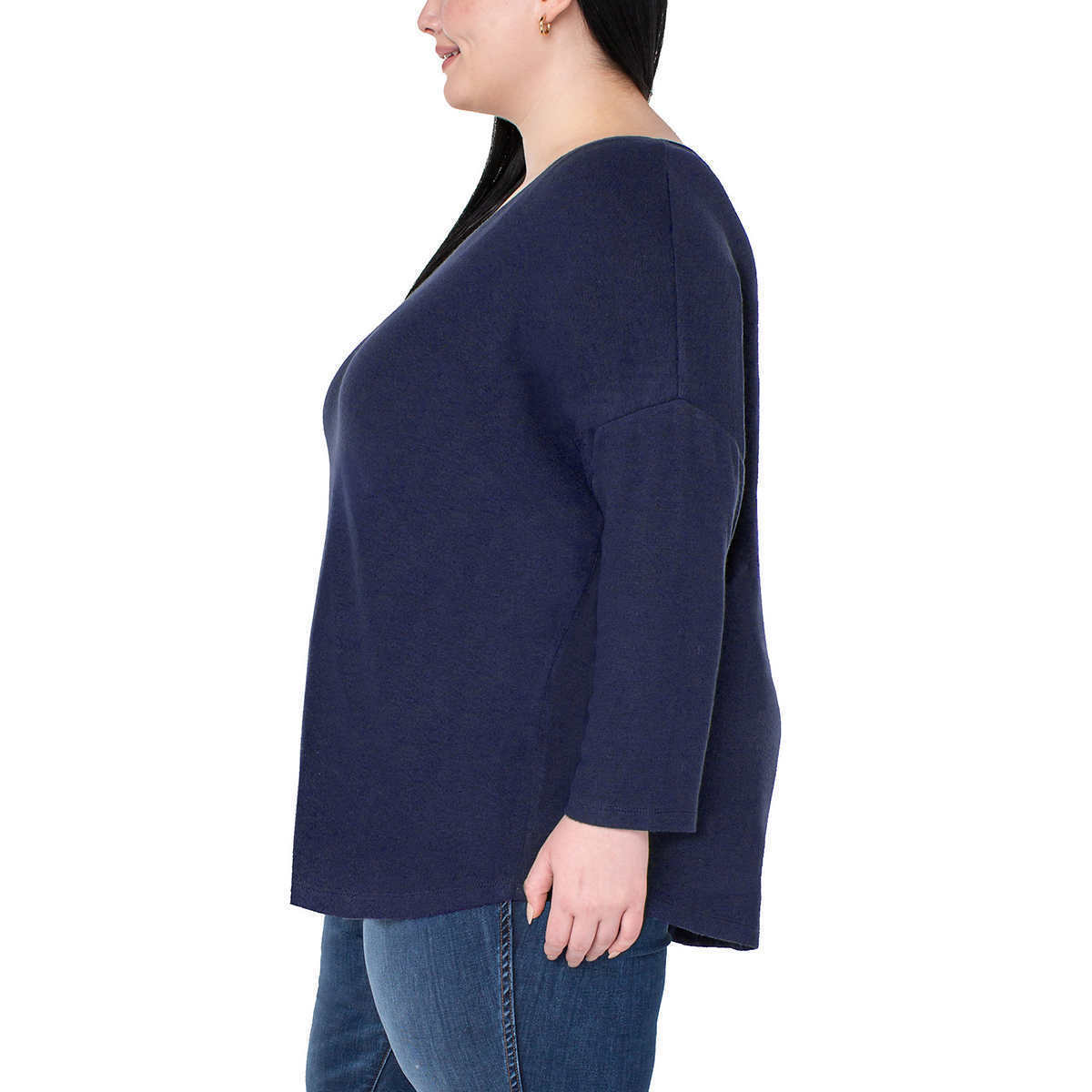 Well Worn Women S Ultra Soft V-neck Lightweight Knit Sweater Relaxed Fit Top (1536878)