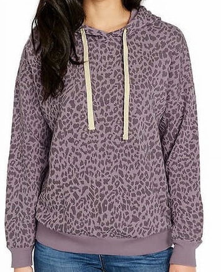 Buffalo David Bitton Women's Hoodie Super Soft Cotton Blend Fleece Leopard Print Hooded Sweatshirt (1291949)