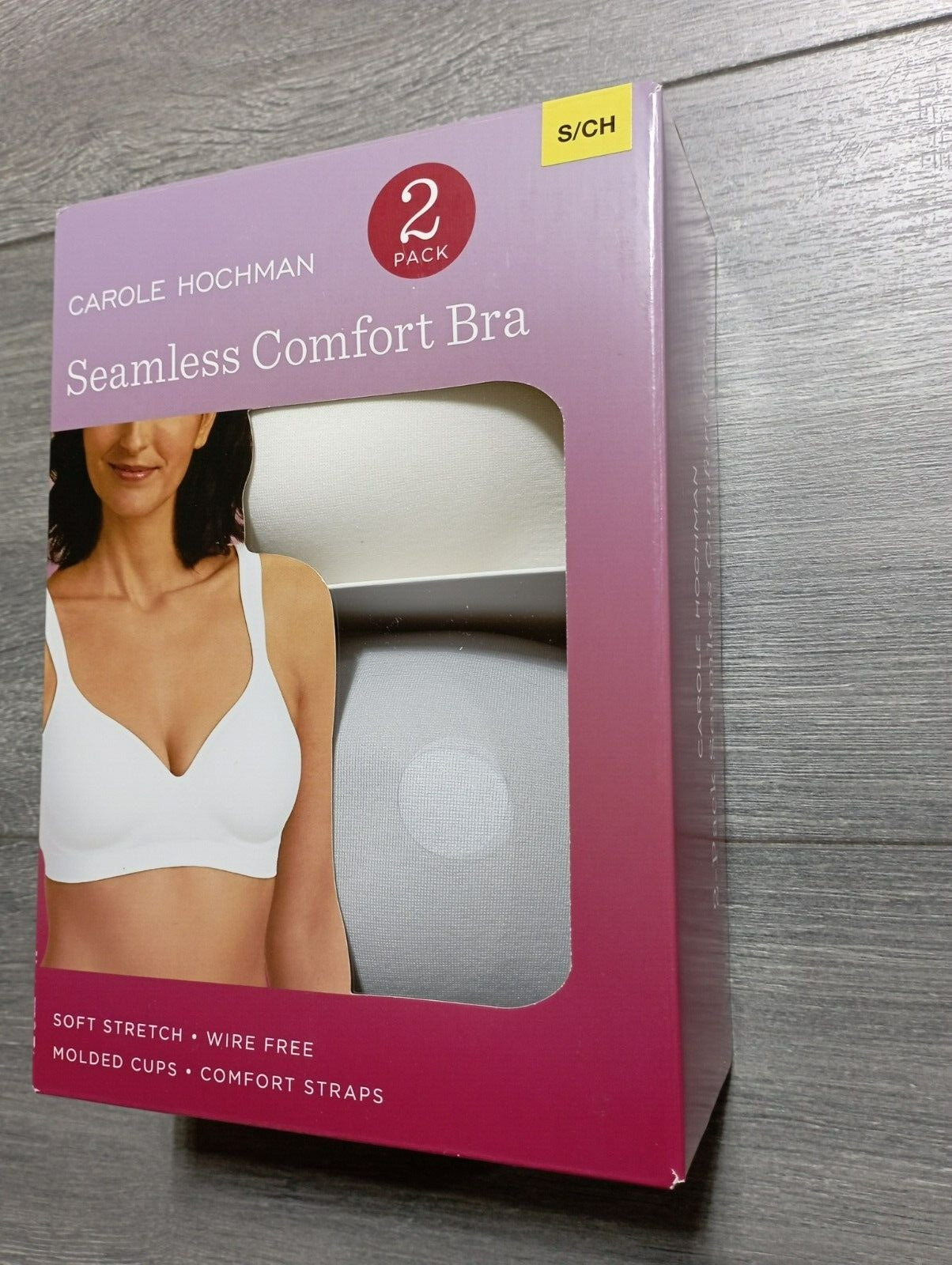 Carole Hochman Seamless Comfort Bra Wire Free Molded Cups Comfort Straps (2 Pack) (1187728)