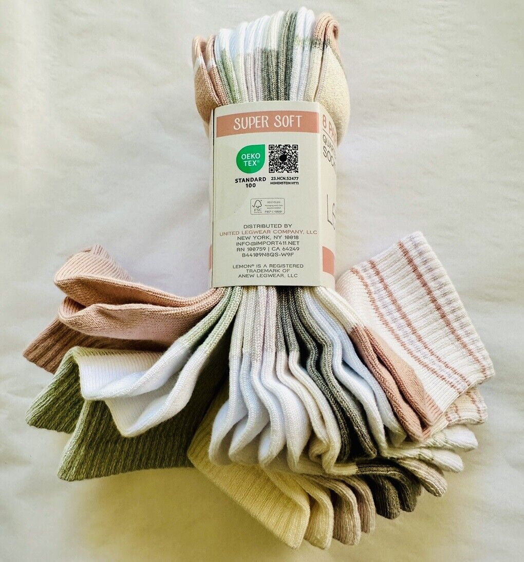 Lemon Ladies' Super Soft Quarter Sock, 8-pair (1775543)
