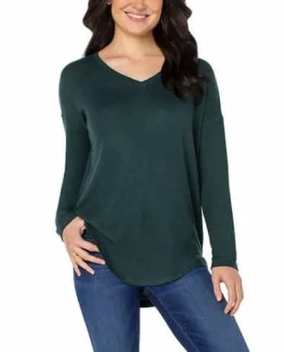 Well Worn Women S Ultra Soft V-neck Lightweight Knit Sweater Relaxed Fit Top (1536878)