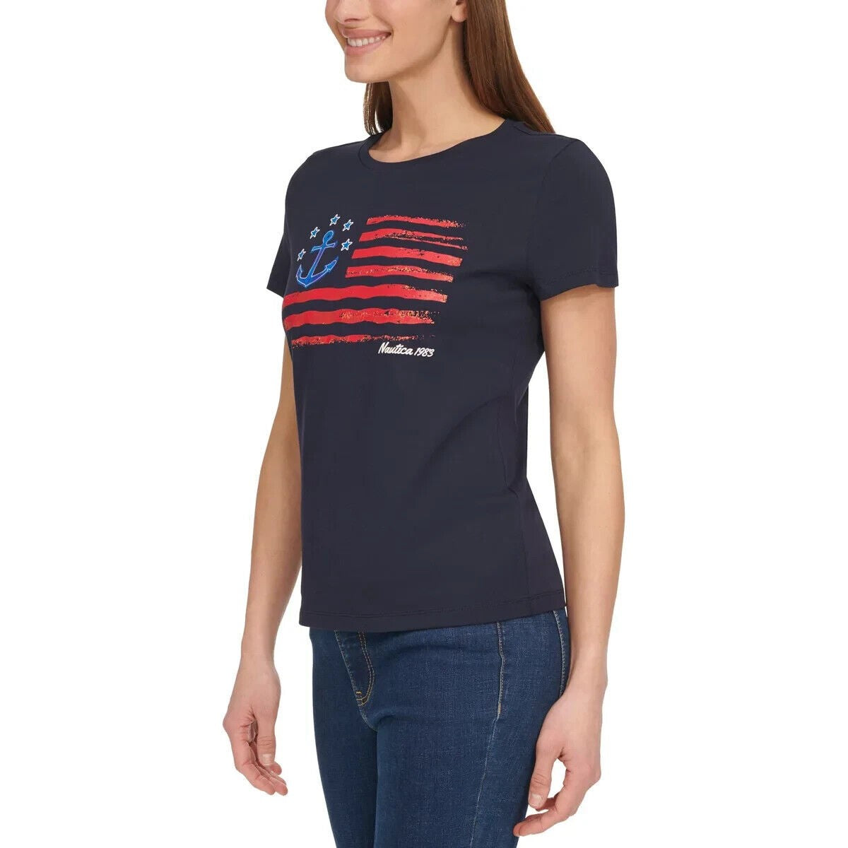 Nautica Jeans Ladies' Logo Short Sleeve Tee Shirt (1782652)