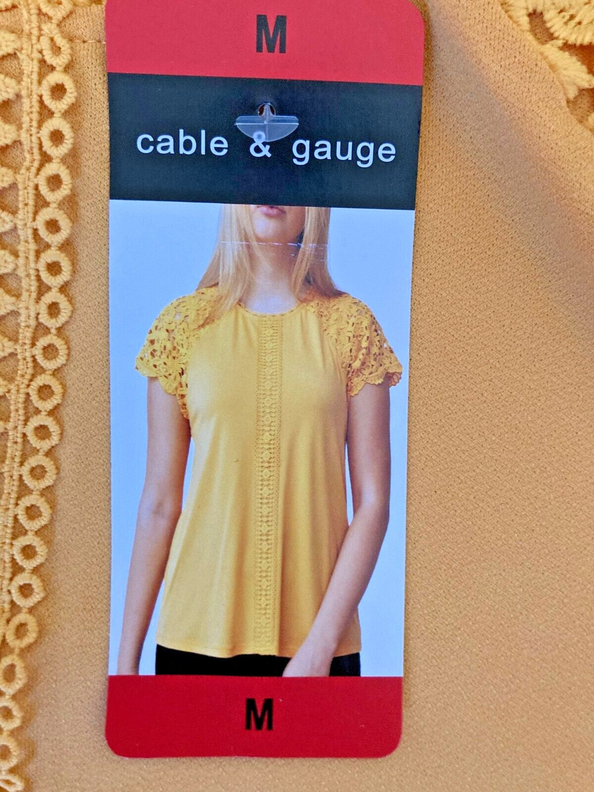 Cable & Gauge Ladies' Lace Trim Top (1775614)