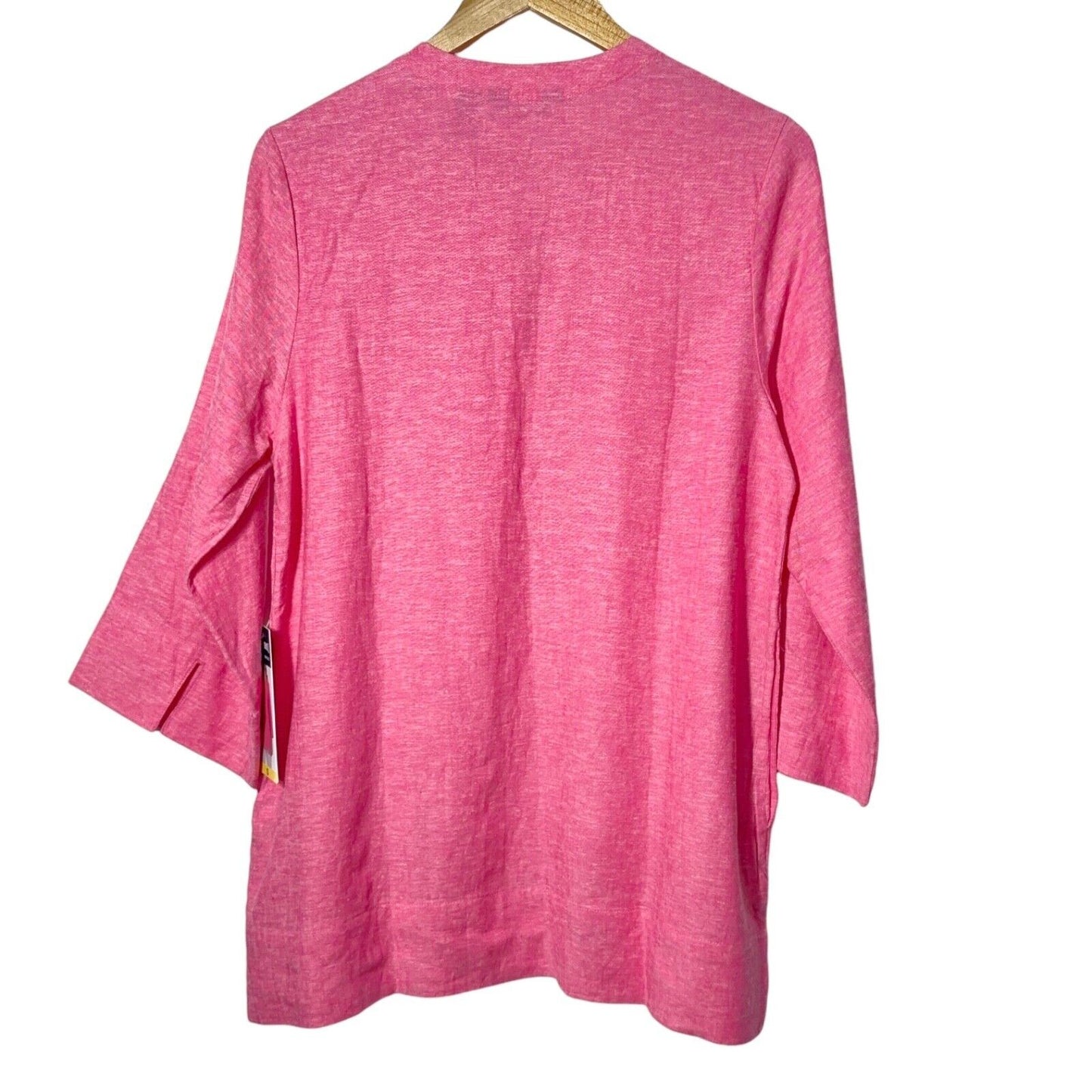New! Women's Lands' End Linen Blend Notch Neck 3/4 Sleeve Tunic Top! (1758415)