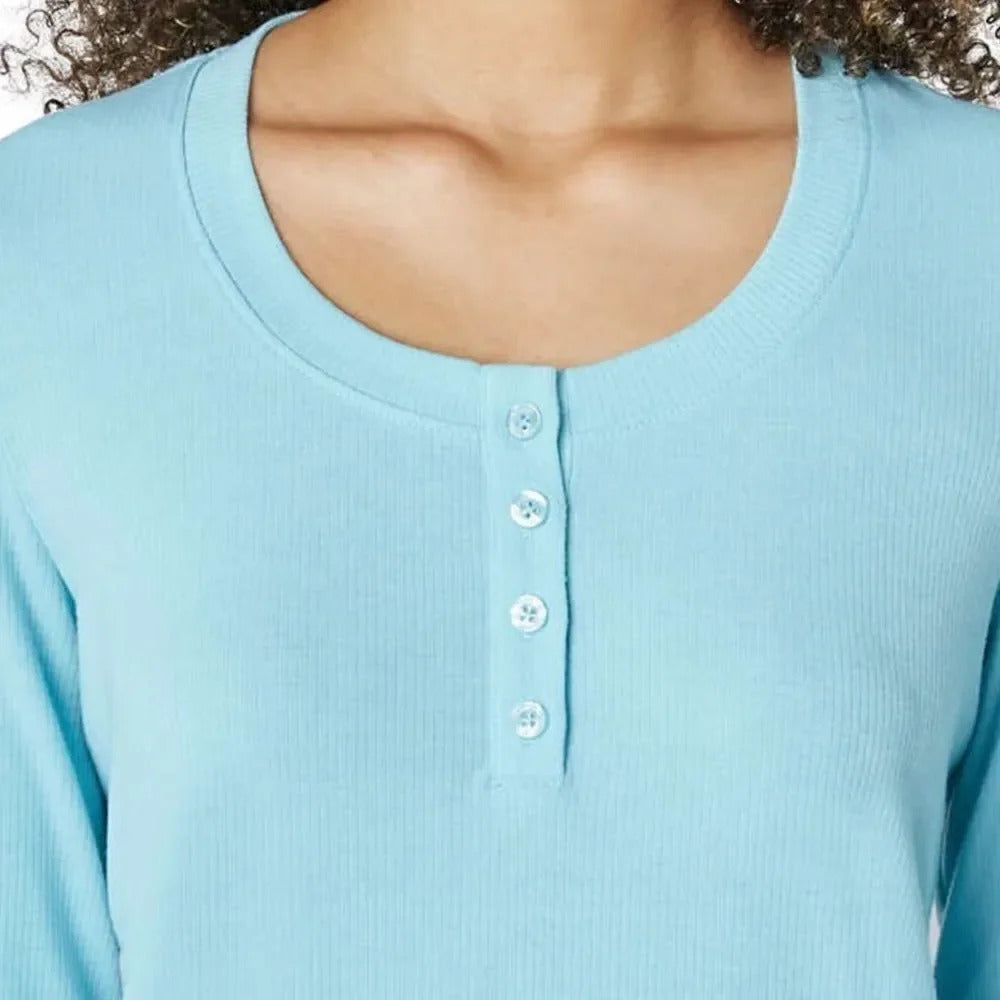 Eddie Bauer Women’s 3pc Waffle Knit Fleece Pajama Set XXL Blue - NEW W/OUT TAGS