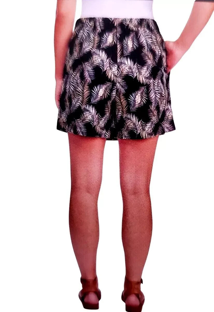 Ellen Tracy women’s green floral print Linen Blend SKORT 1746253