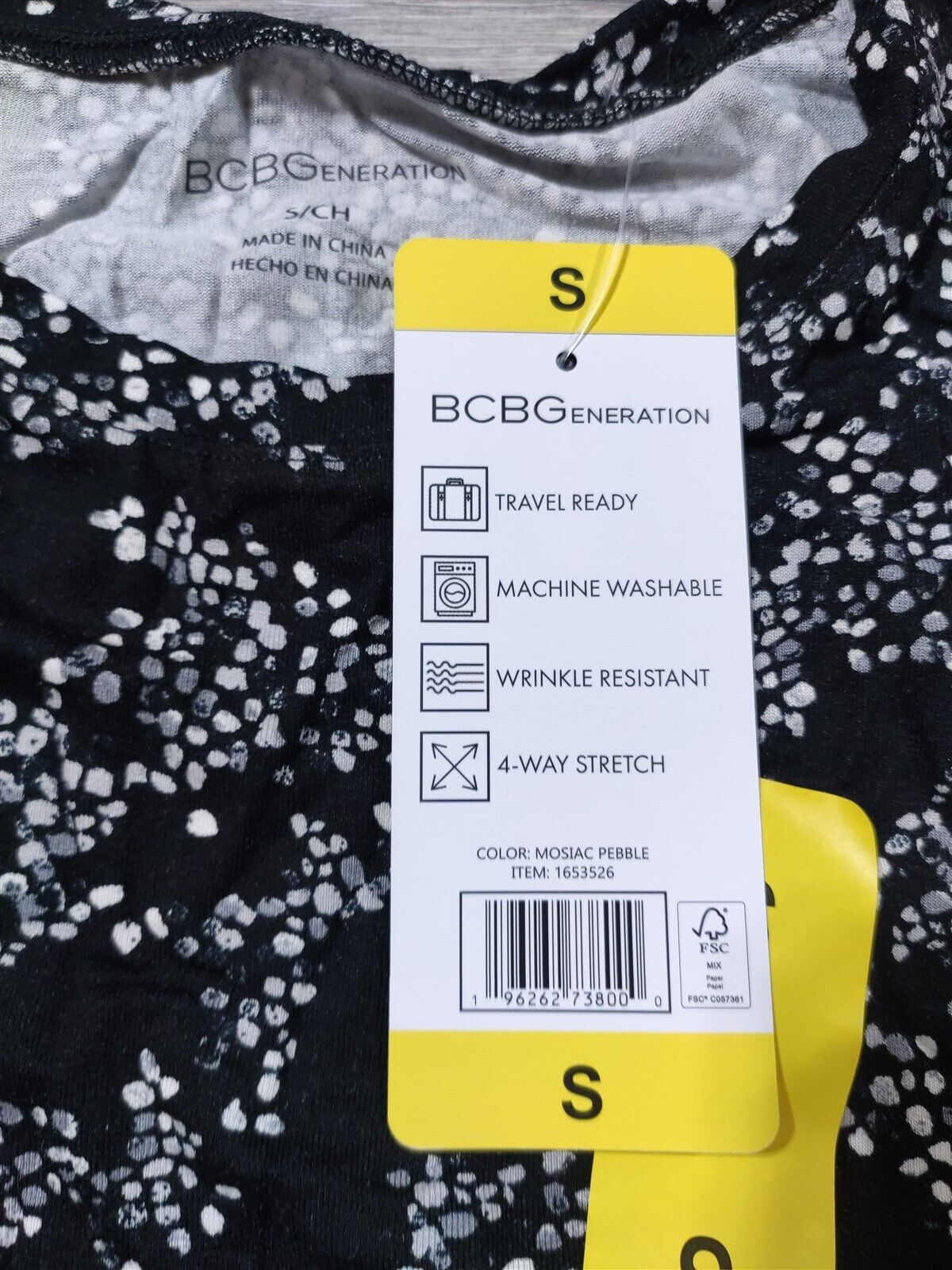 BCB Generation Dress Adult Small Black Shirt Dress Cute Womens Rayon 1653526