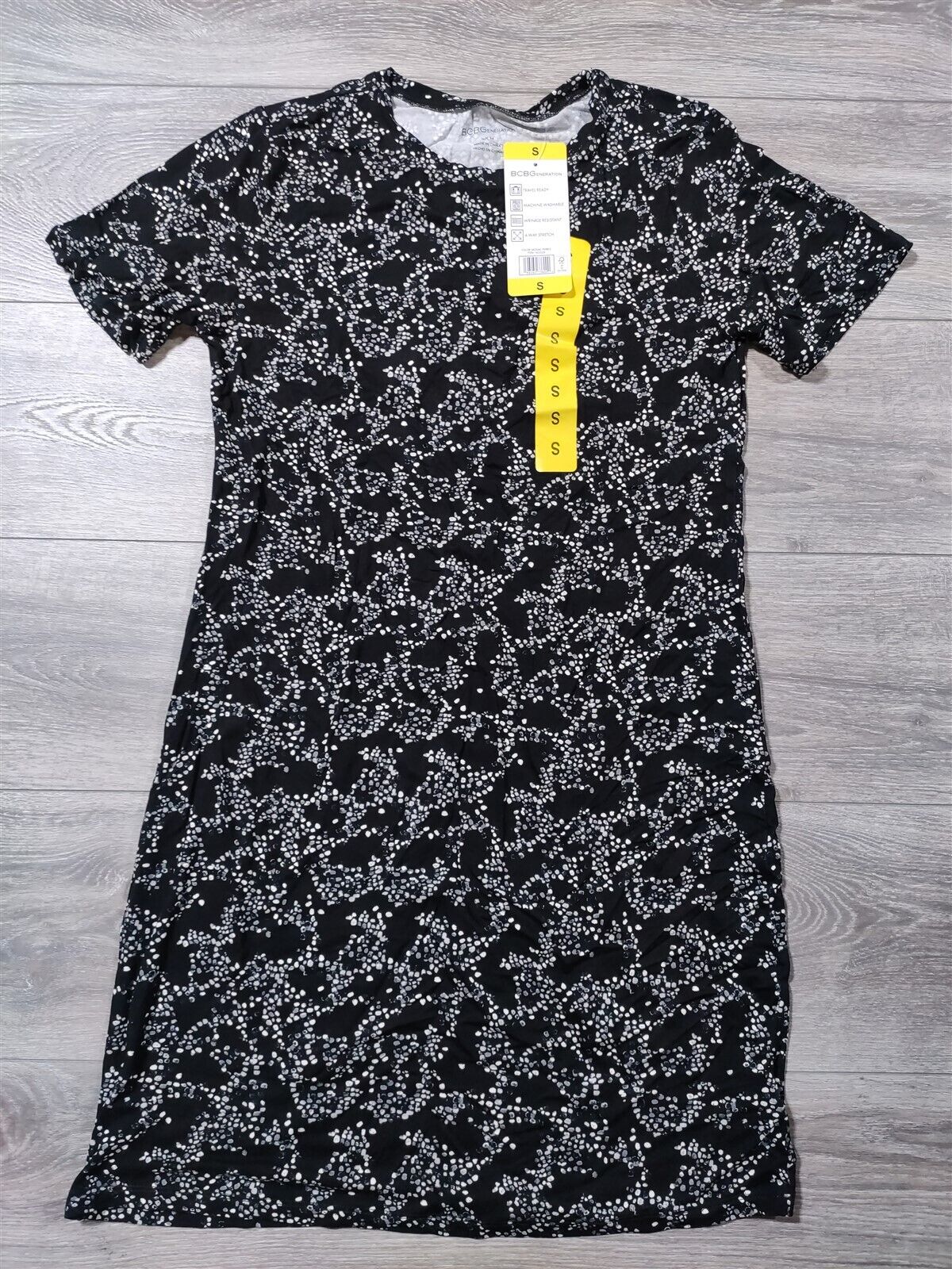 BCB Generation Dress Adult Small Black Shirt Dress Cute Womens Rayon 1653526