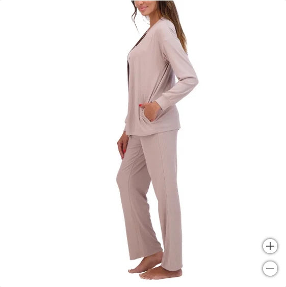 Live 2 Lounge Ladies' 3-Piece Cooling Effects Lounge Set Cardigan, Tank, Pant