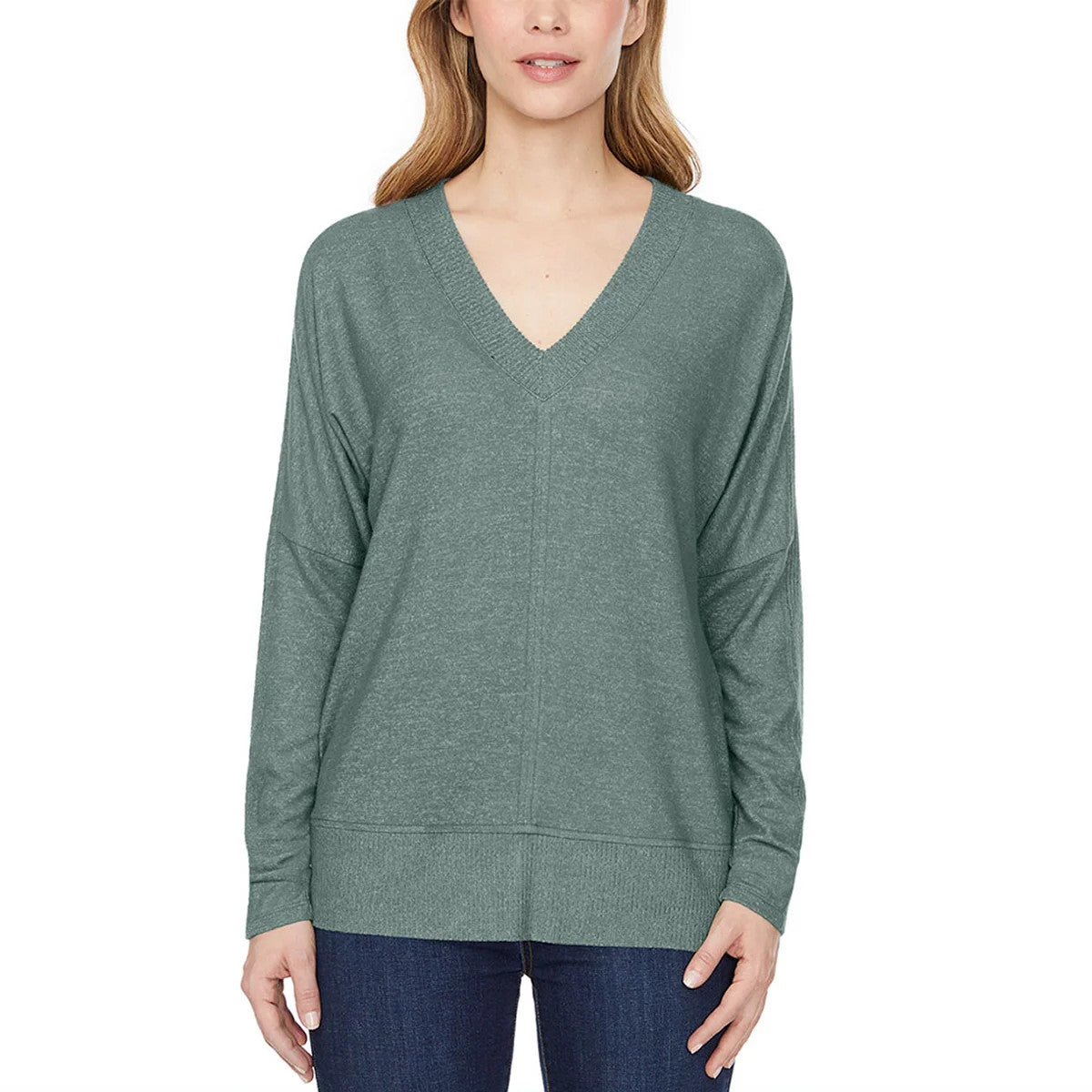 Buffalo David Bitton Ladies' Soft Cozy V-Neck Long Sleeve Top (1797409)