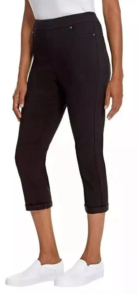 Women's Mario Serrani Italy Pull on Comfort Stretch Fabric Capri! (1764407)