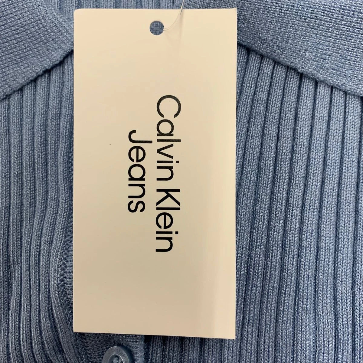NWT! Calvin Klein Women's Ribbed Top Quarter Button Collared Polo Shirt 1799227