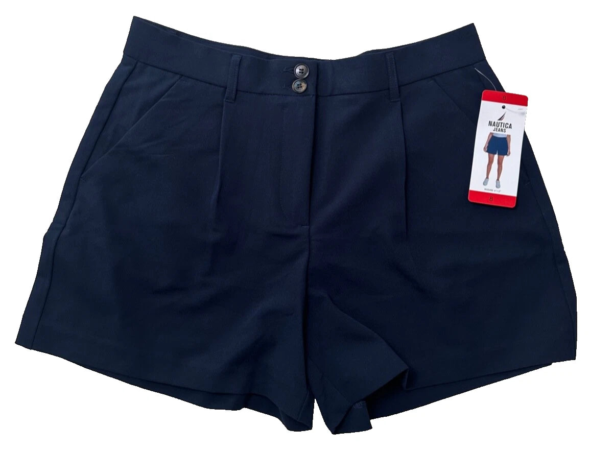 Nautica Jeans Ladies Everyday Casual Button Zip Fly Closure Shorts
