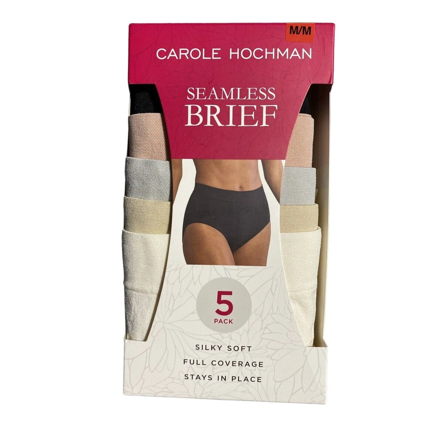 Carole Hochman Womens 5 Pack Seamless Brief (1374598, 1374599, 1374597)