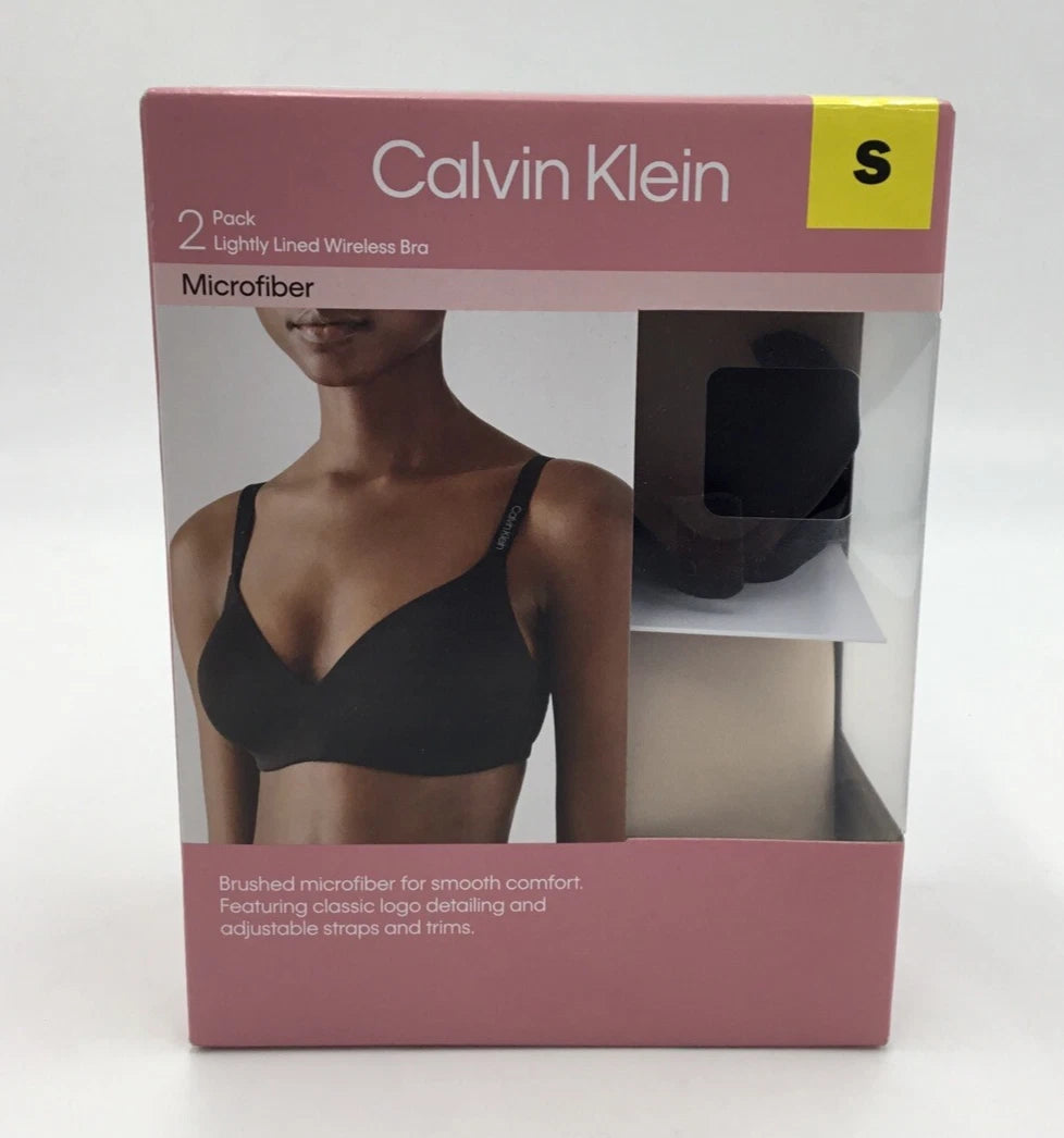 Calvin Klein Women's 2 Pack Lightly Lined Wire free Bra 1806106