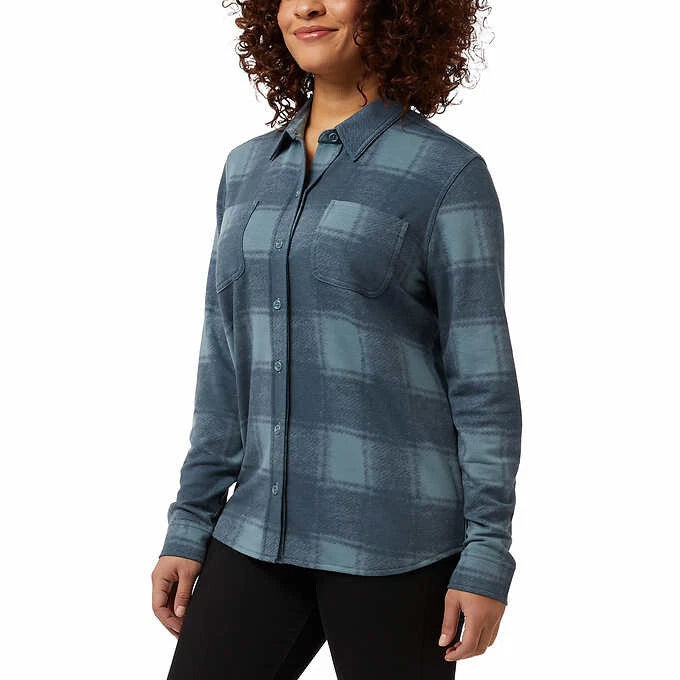32 Degrees Women S 4-way Stretch Soft Button-up Shirt 1629327