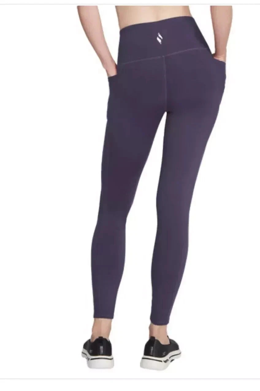 NWT SKECHERS GO WALK 1794682 PURPLE HIGH WAISTED LEGGINGS SZ S