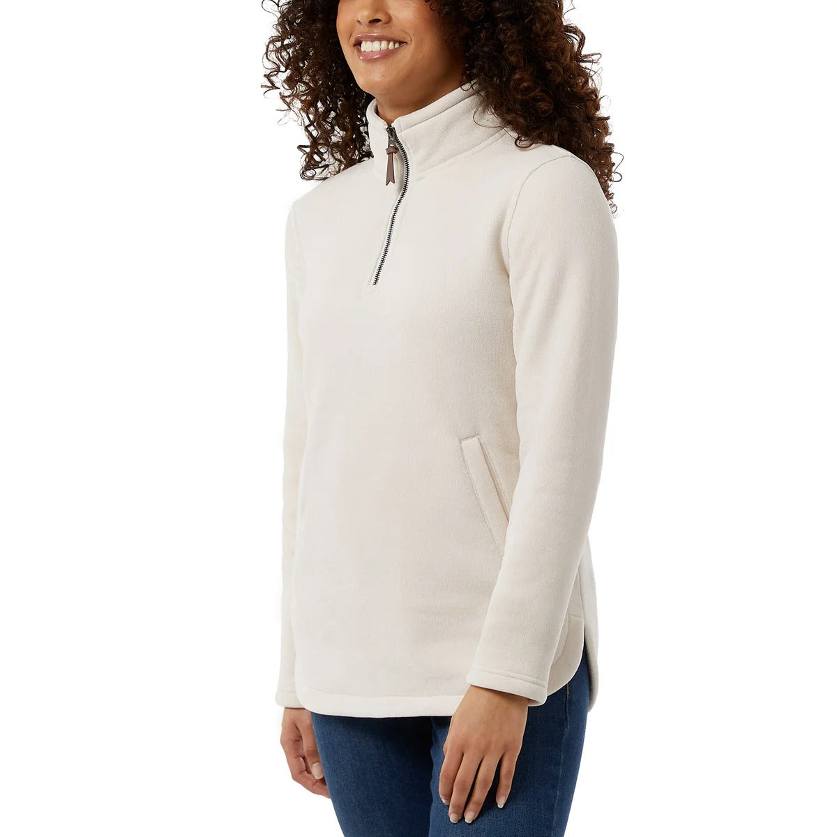 32 Degrees Heat Women's Mock Neck Fleece 1/4 Zip Pullover Sweater with Pockets (1797421)