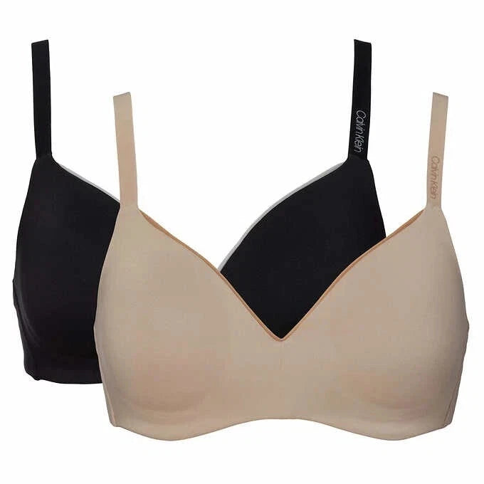 Calvin Klein Ladies' Lightly Lined Wirefree Bra, 2-pack
