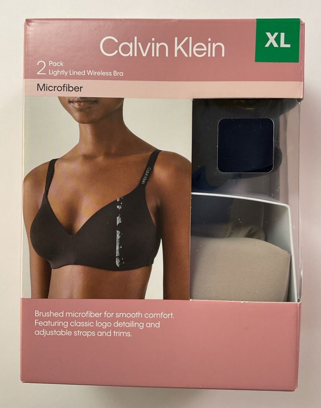 Calvin Klein Women's 2 Pack Lightly Lined Wire free Bra 1806106
