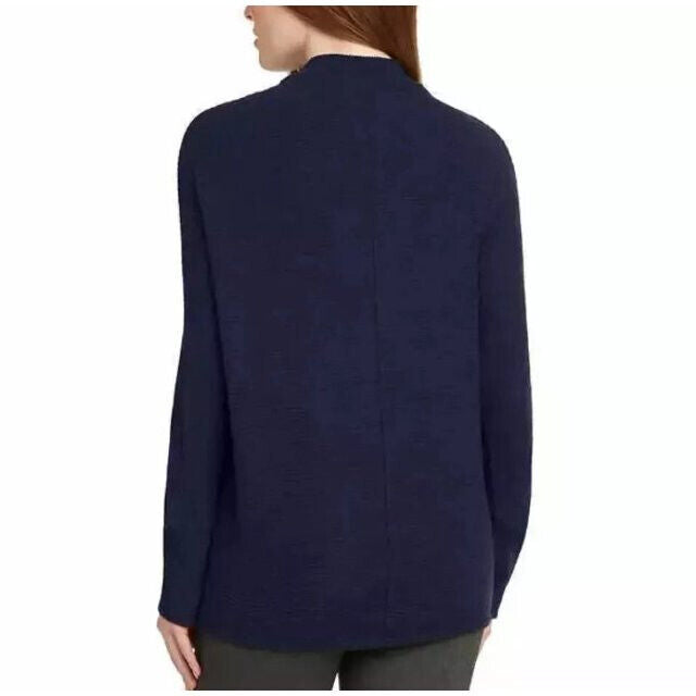 Matty M Women S Mock Neck Ribbed Tunic Top Sweater Pullover (1685321)