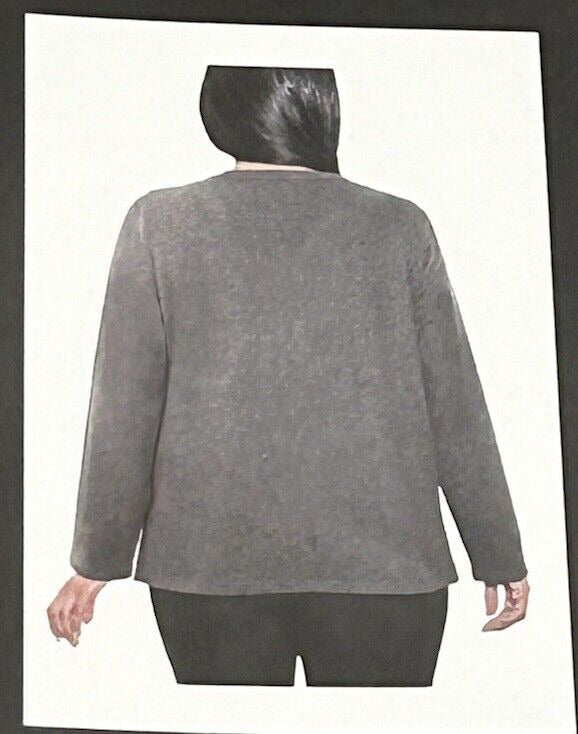 Mario Serrani Womens Dressy V-Neck Top Long Sleeves Pullover (1797412)