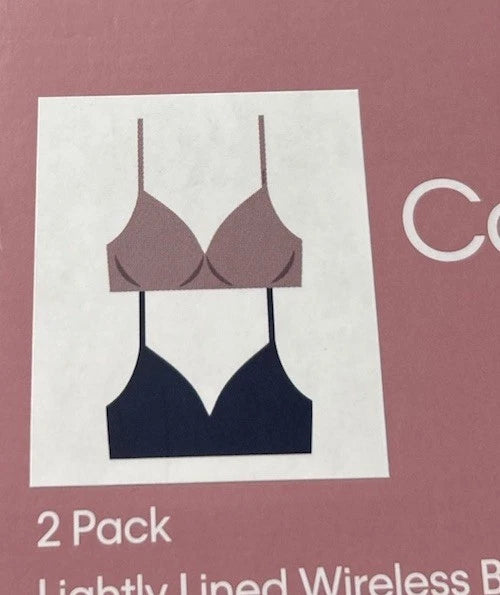 Calvin Klein 2-Pack Lightly Lined Wireless Bra Brushed Microfiber, Multicolor 1806104