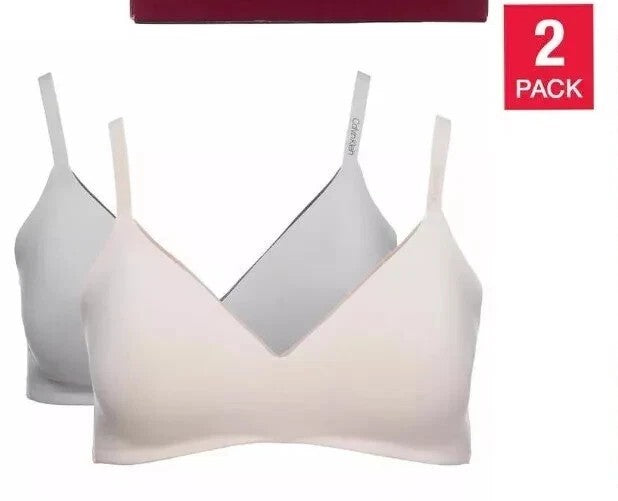 Calvin Klein 2-Pack Lightly Lined Wireless Bra Brushed Microfiber, Multicolor 1806104