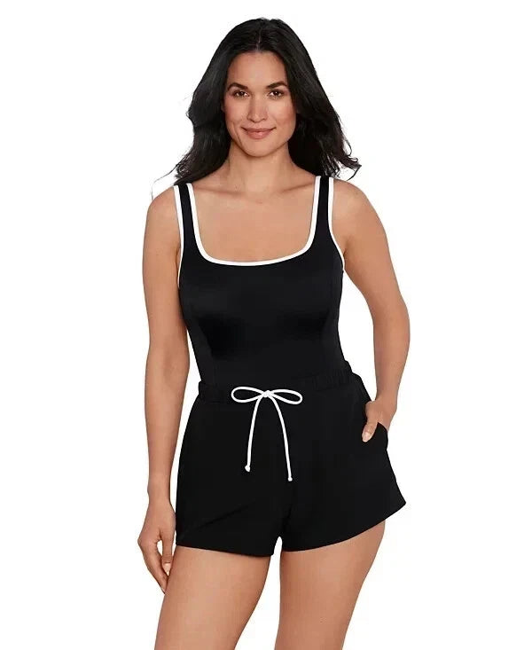 NWT PENBROOKE 1801966 BLACK PICKLEBALL SWIMSUIT 1801966