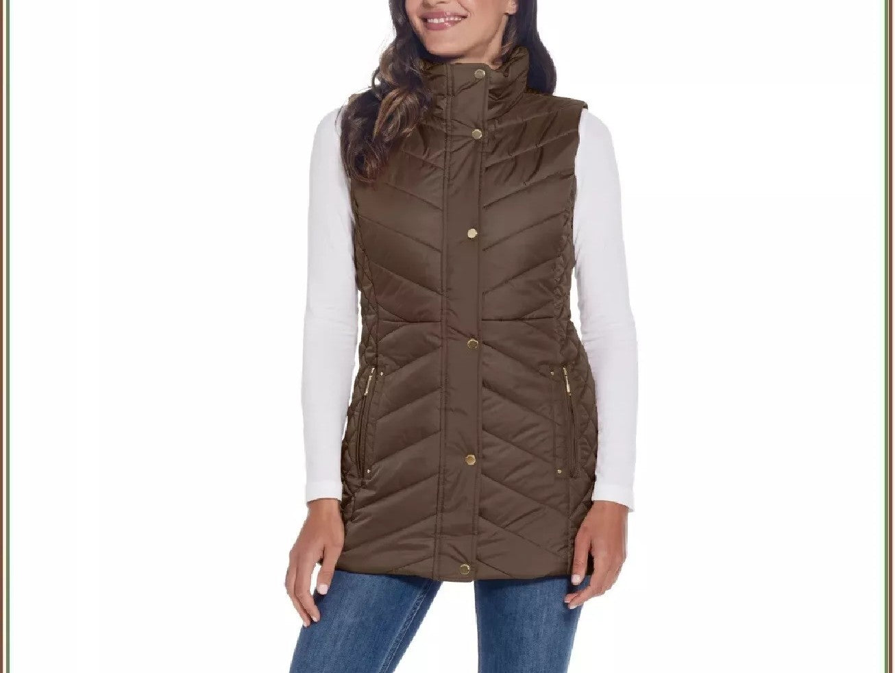 Weatherproof Ladies' Quilted Vest Blace Full Zip/zip pockets (1801693)