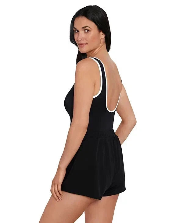 NWT PENBROOKE 1801966 BLACK PICKLEBALL SWIMSUIT 1801966
