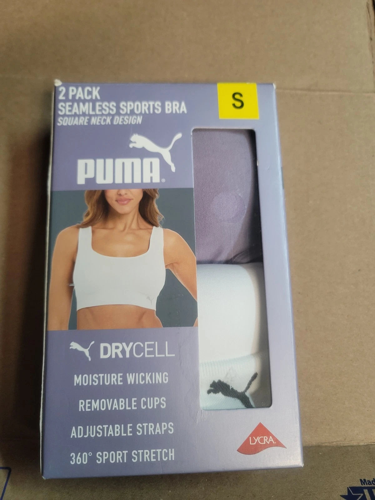 PUMA Women's Performance 2-Pack Seamless Sports Bras for Women 1832173