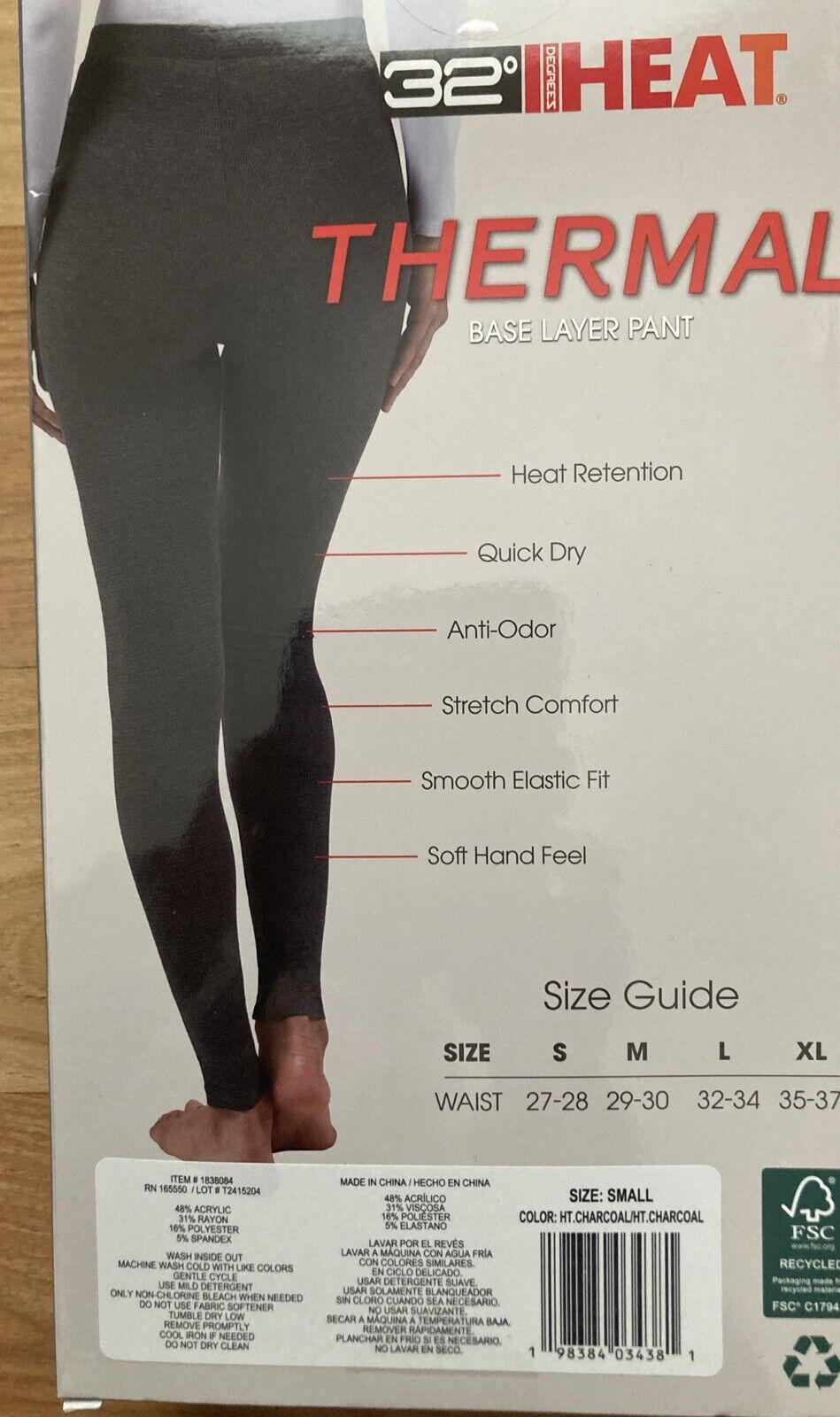 Women's 32 Heat Thermal Base Layer Pant 2 PK 1838084