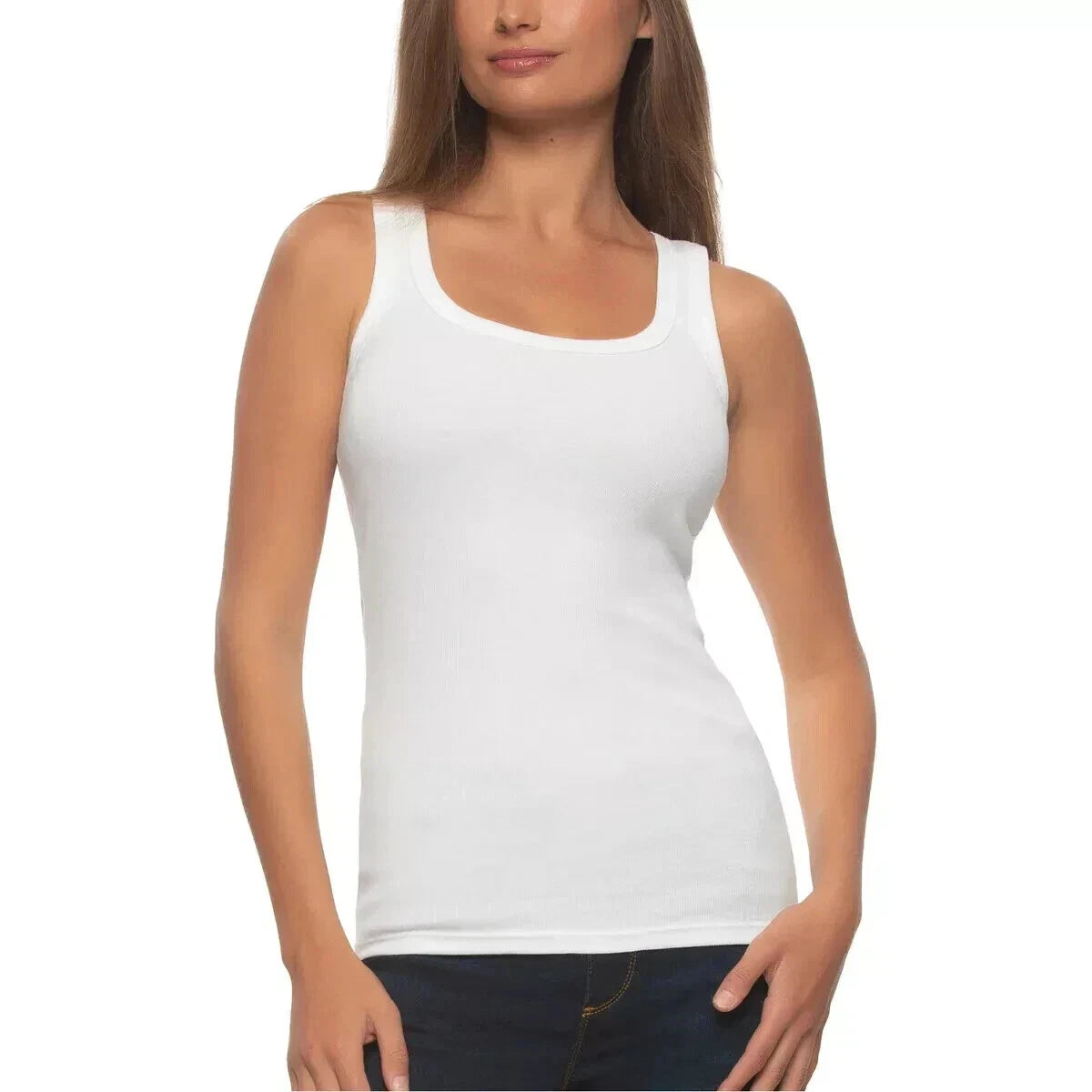 Felina Women's 3 Pack Ribbed Tank Tops 1836623