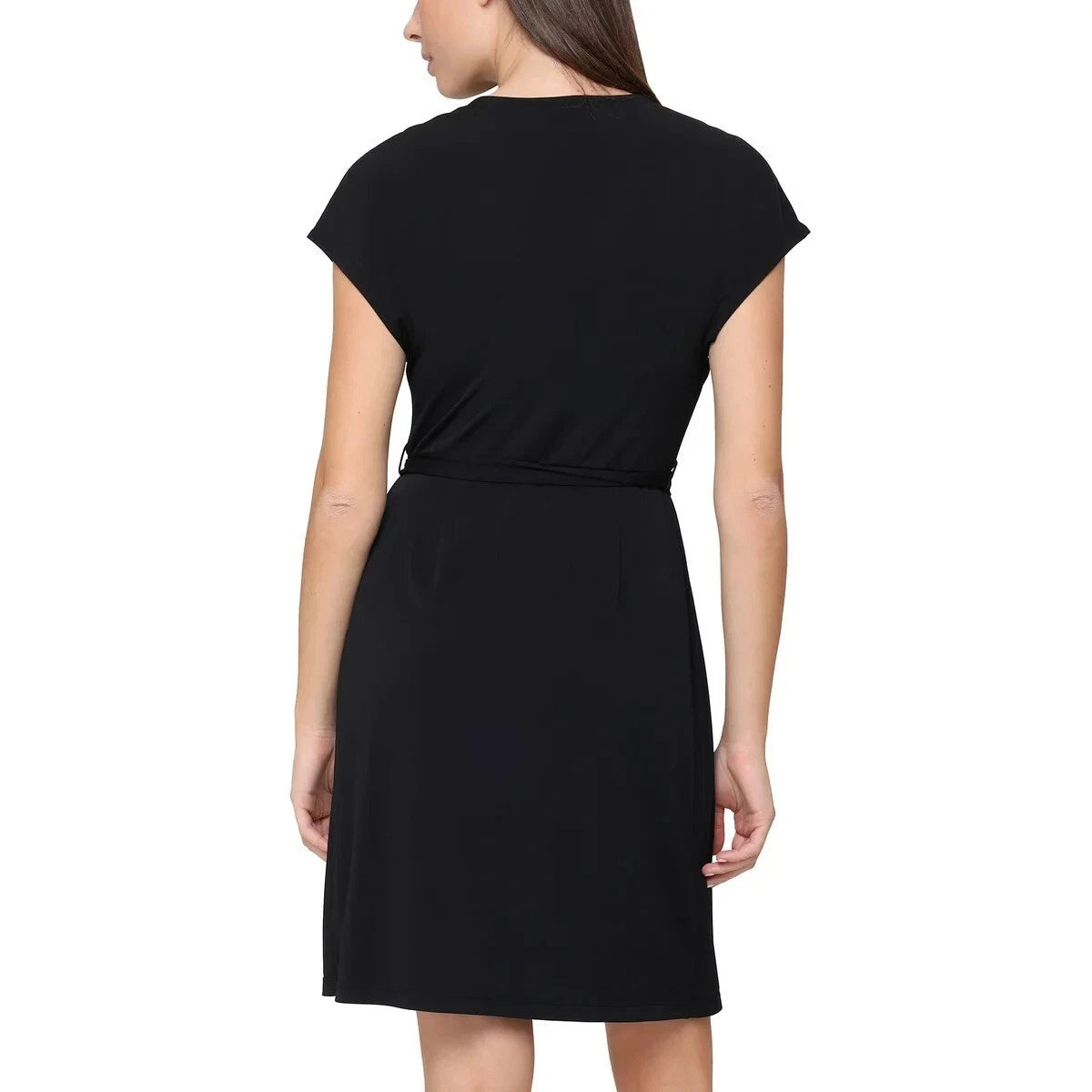 Nicole Miller Women's Faux Wrap Dress, Black 1849663