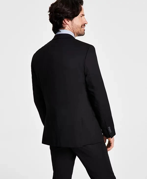 Kenneth Cole Reaction Men's Techni-Cole Suit Separate Slim-Fit Jacket,Black,40S