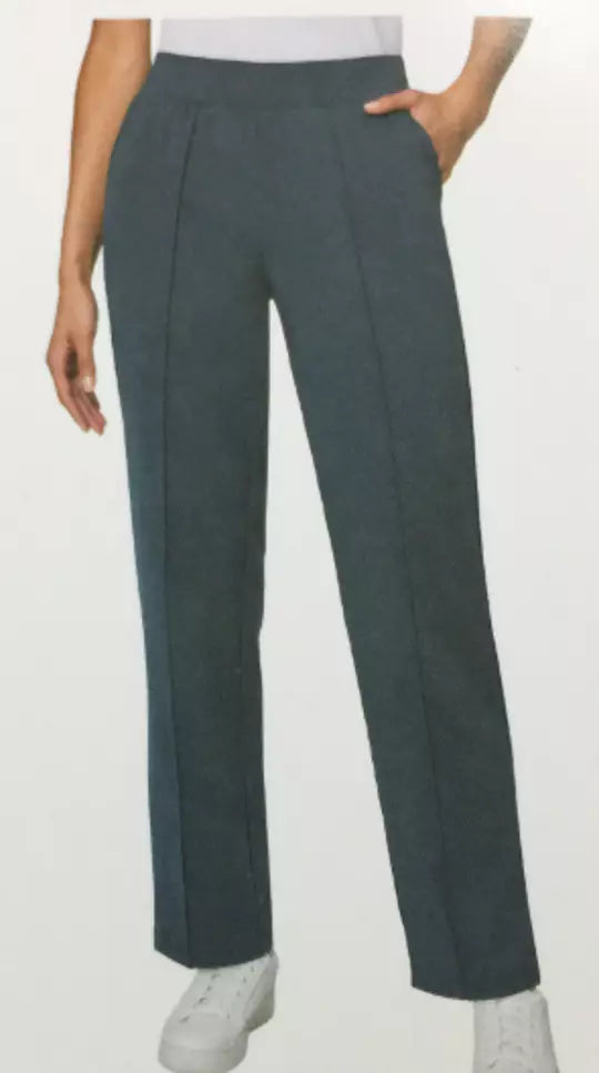 Mondetta Women S Pintuck Straight Leg Pull on Pants