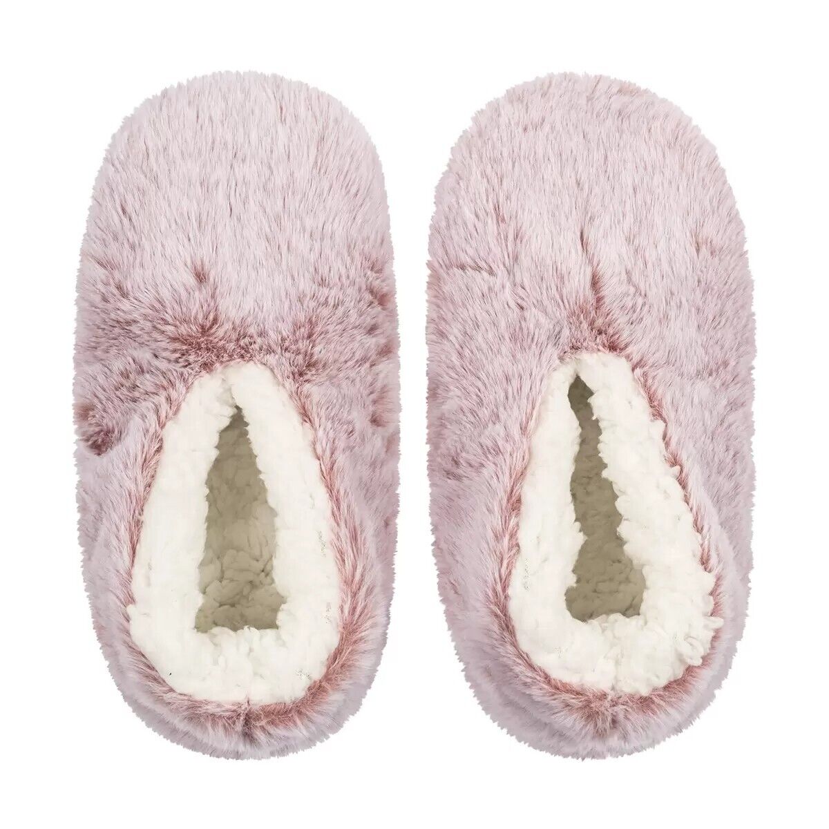 Ladies' Lemon Faux Fur Slipper Sock Super-Soft (1699633)