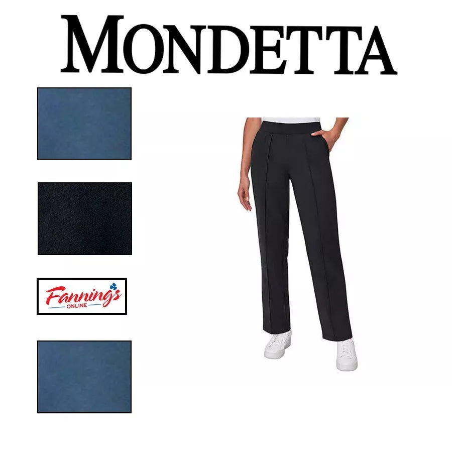 Mondetta Women S Pintuck Straight Leg Pull on Pants