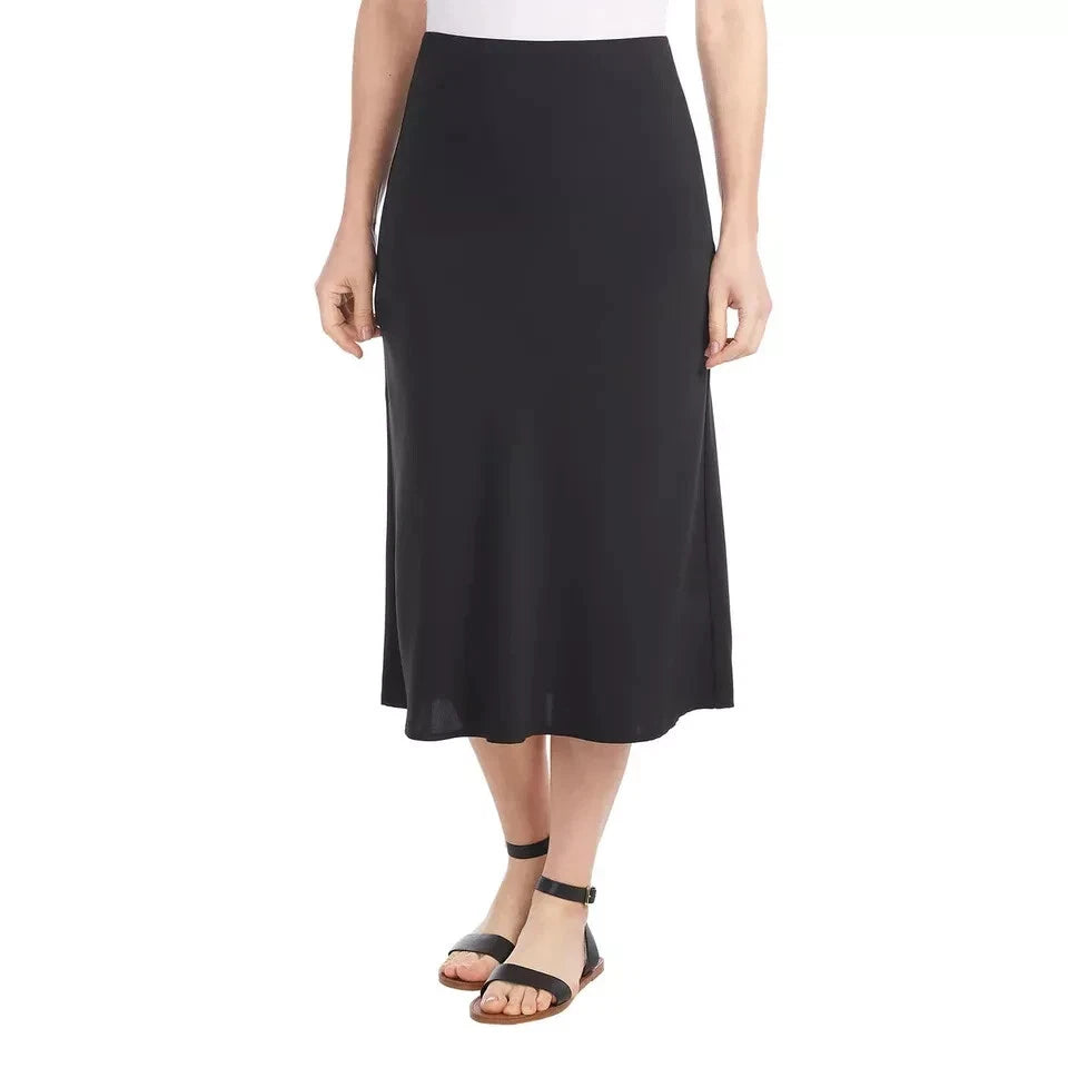 NWT HILARY RADLEY 1769131 BLACK PULL ON CREPE SKIRT 1769131