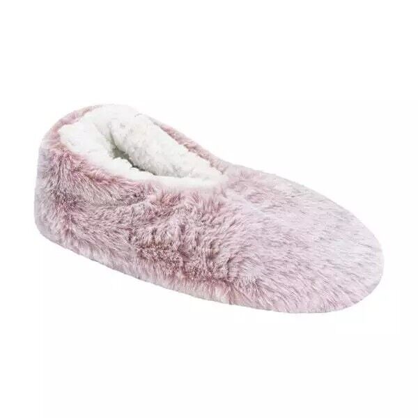 Ladies' Lemon Faux Fur Slipper Sock Super-Soft (1699633)