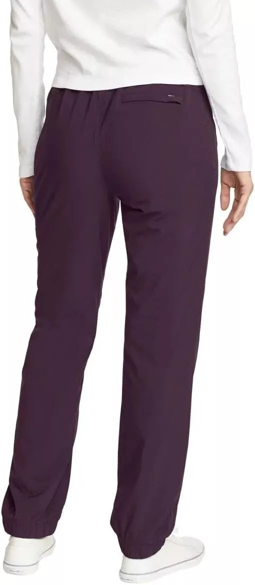 Eddie Bauer Fleece Lined Pants Women Black Zip Pockets Jogger Bottom New Tag (1802565)