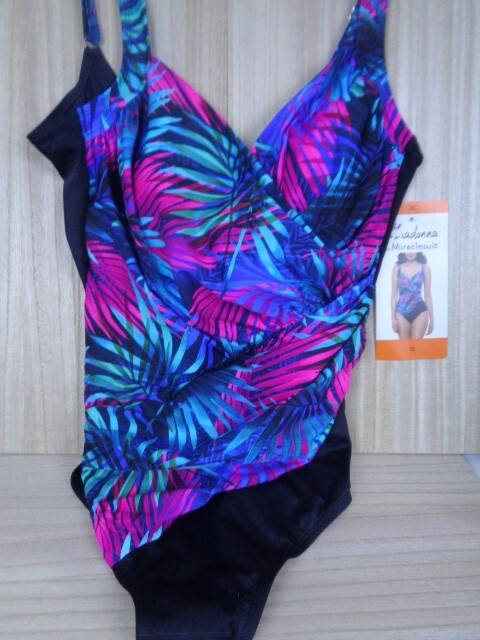 Miradonna by Miraclesuit Womens Swimsuit Purple Multicolor Floral Slimming SIZE 14 - 1857388 (Copy)