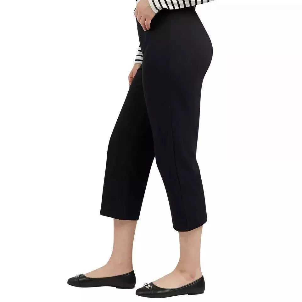 LANDS END Shore Knit Capri Pants Stretch Waist Pull on Womens (1761859)